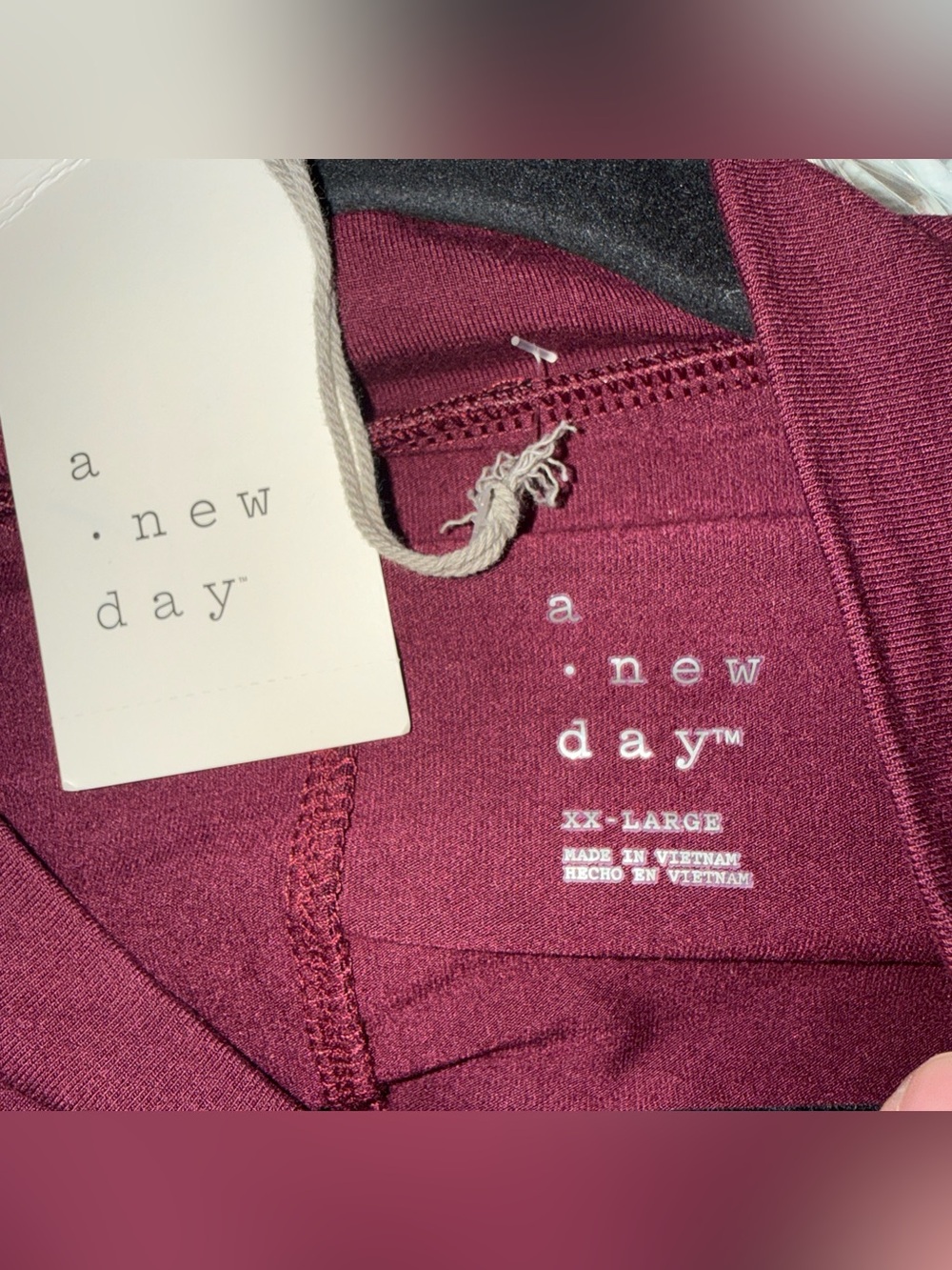 NWT A NEW DAY Burgundy long sleeve bodysuit sz XXL ✨ - Picture 4 of 6
